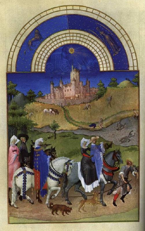 LIMBOURG brothers Les trs riches heures du Duc de Berry: Aout (August) sg China oil painting art